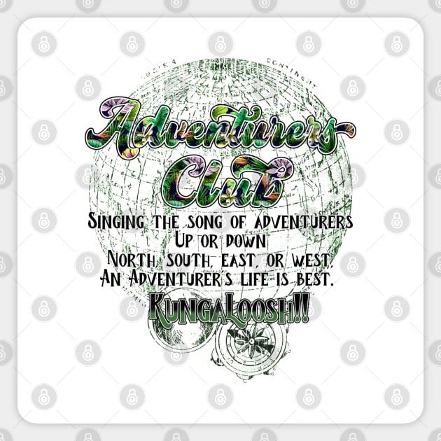 The Adventurers Club Secret Society Pleasure island retro Sticker by Joaddo